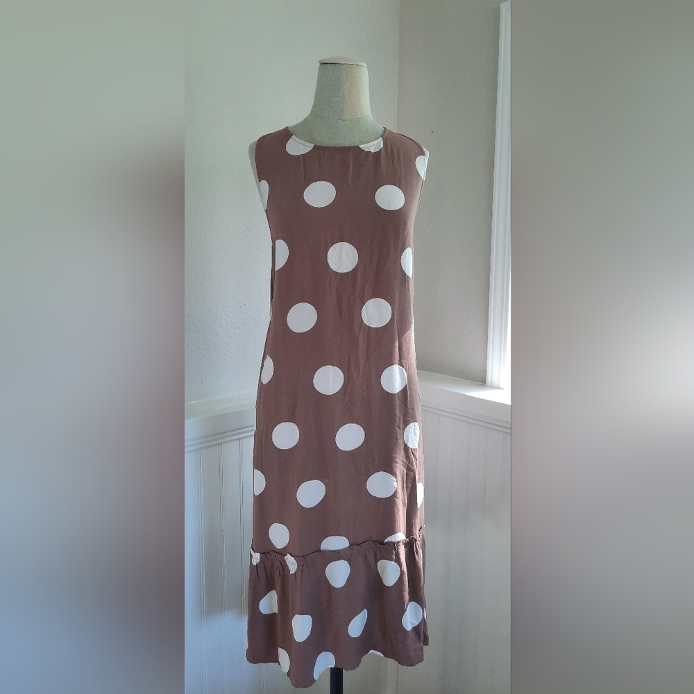 Ann Taylor LOFT polka dot  dress size L